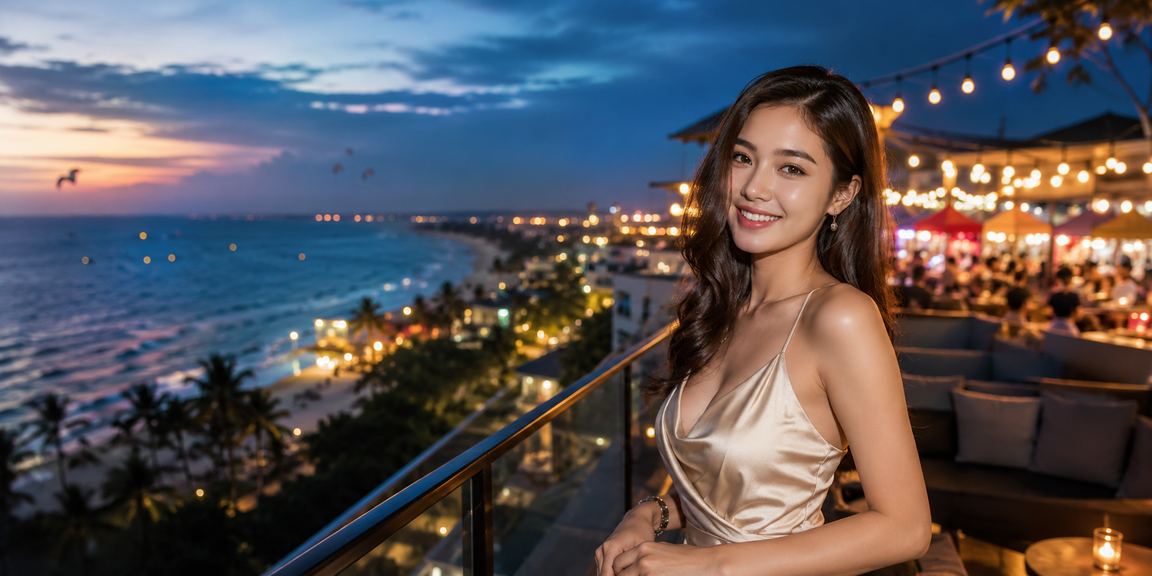 Không gian chợ đêm tại Mũi Né với người chơi casino online trên điện thoại